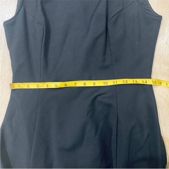 Kate Spade Black Fit & Flare Dress w/ Leopard Collar EUC - Picture 9 of 10